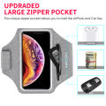 Running Sports Armbands Zipper Bag For AirPods Pro iPhone 15 14 13 12 11 Pro Max Samsung S22 S23 Ultra Phone Case Holder ArmBand. 