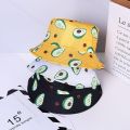 Avocado Bucket Hat for Men Women Fisherman Sun Hat Full Print Outdoor Beach Travel Summer Cap Uni Reversible Double-Side-Wear. 