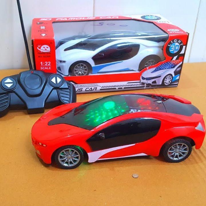 3D Famous Car with Remote Control and Light Blinking