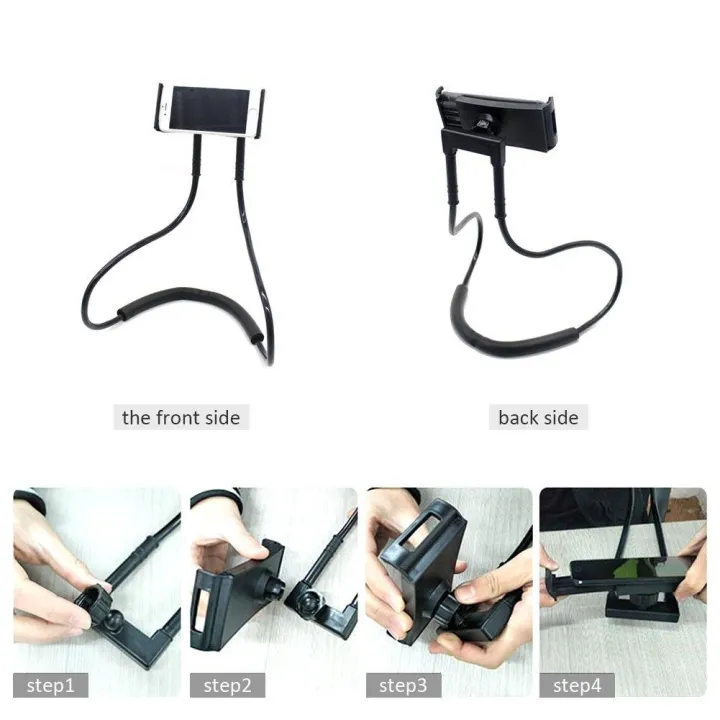 Lazy%20Bendable%20Flexible%20Hang%20Neck%20Phone%20Holder%20360%20Degree%20Rotation%20Mobile%20Stand%20-Black%20-%20Image%204