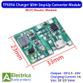 5 pcs Micro USB Type Lithium Li-ion 18650 3.7V 4.2V Battery Charger Board DC-DC Step Up Boost Module TP4056 DIY Kit Parts for Wi-Fi Router by Electrica. 