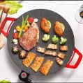 Imported JAPAN Made Portable Electric Tawa 14 Inch (35 CM) with Adjustable Temperature Control -Ideal for Dosa, Roti, Chapati, Paratha, Naan - Large Non-Stick Surface - Safe, Quick & Even Heating, 1000 Watts( BLACK ). 