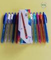 One Pack of PIANO Silk Needle Point Pens (10 Pcs) - Blue. 