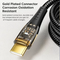 Aspor A153 240W LED Light Type-C to Type-C PD Fast Charging Cable Best for charging and data transfer cable – 1.8M | C to C Cable | 240W Cable | iphone Cable | Best for fast charging cable | Supported iPhone, Oppo, OnePlus, Samsung, apple, Huawei, others. 