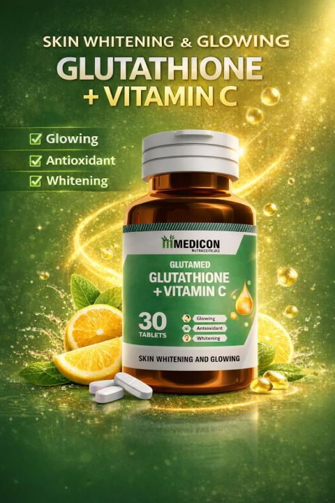 Glutathione + Vitamin C Tablets  Anti-Aging & Immune Booster, High Potency  Antioxidant, 30 Tablets | Daraz.pk