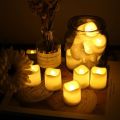 (3 Pcs) LED Light Candle Tea LED Lights Mini LED Candle Lights Battery Powered Lamp Color Simulation Flameless Tea Light Home Decoration Items for Home Decor - Warm Light. 