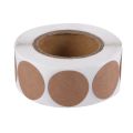 1Inch Kraft Stickers / 500 Labels Per Roll/Permanent Adhesive. 