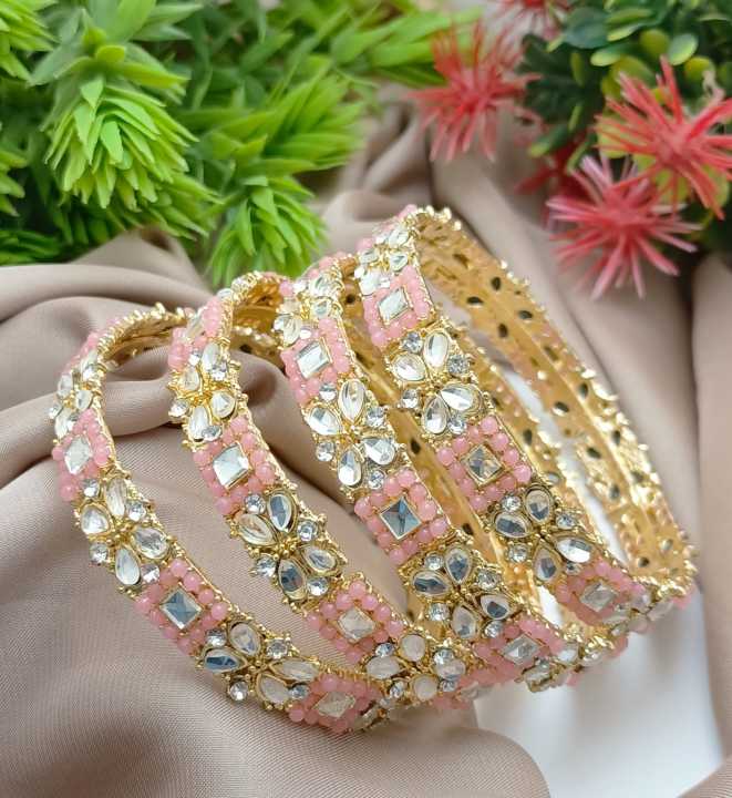 New Elegant Design Kundan pcs Bangles for women's