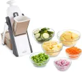 Multifunctional Vegetable Cutter Adjustable Grater Shredding Artifact Kitchen Slicing Mandolin Slicer Safe Vegetable Slicer All Food Chopper Vegetable Cutter Adjustable Dash Safe Mandoline Slicer 5 in 1 Vegetable Cutter. 