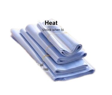 PVC Heat Shrink Wrap film 4,5 6, 7, 8, 9, 10, 11, 12, 14, 16, 18, 20, 22, 24, 26 Inch Width For Packaging Heat Shrink Sleeve tube Each 5 Meter's Length Rolls (Transparent)