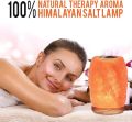 Himalayan Glow Salt Lamp, Wooden Base and Dimmable Bulb Control Night Lamp  (Crystal Salt). 