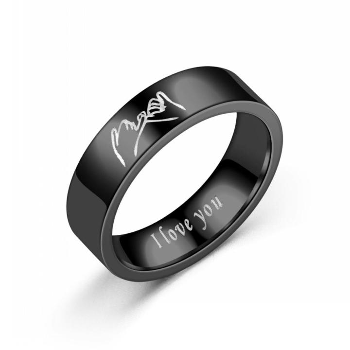【Super21】-Stainless Steel Rings - Women Men Silver Color -Romatic I Love You Wedding Couple Ring-Valentine's Day Anniversary Gift