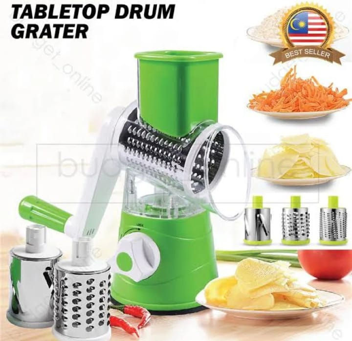 3 in 1 Manual Vegetable Cutter Slicer Round , Grater , Table top Drum ...
