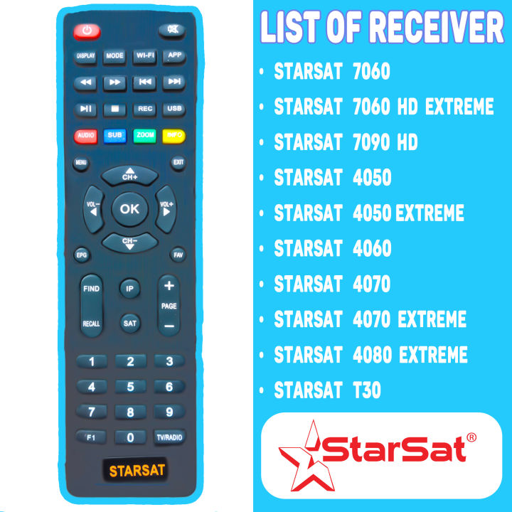 High Quality Starsat Original Remote For SR-T15 , SR-7060 SR-4077 SR-4040