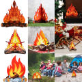 Artificial Fire Easy to Assemble Creative Modeling Home Decor 3D Decorative Cardboard Campfire for Summer Camp. 