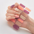Nail Polish Sticker & Wrap - Multi Color Shade Full Nail Wrap Sticker. 