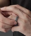 Wholesale Antique Silver Buddha Mantra Spin Ring Tibetan Lama Rotary Ring Mysterious Characters Ring Design Fashion Gift for Men. 