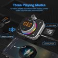 SONRU (BT95) Upgraded Bluetooth 5.0 Car Adapter, QC3.0+PD Bluetooth FM Transmitter Radio [Adjustable Microphone & Bass] [Air Vent Install] Hands-Free Call AUX Bluetooth Receiver for Car, Supports SD Card Slot/Siri. 