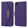 Suitable for Apple iphone 7/8 Mobile Phone Protective Case iphone12 pro Max Cross Pattern Wallet Leather Case. 