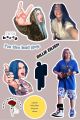 A5 uncut Billi Eilish Stickers, Singer , Bad Guy green American. 