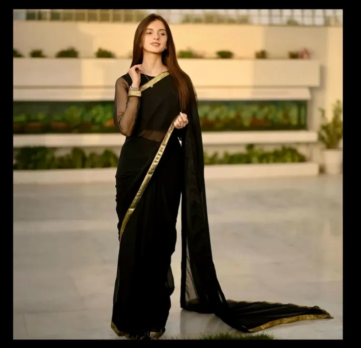 Saree%20for%20Women%20All%20Season%20Chiffon%20Fabric%20Stylish%20Black%20&%20Blue%20Color%20Stitched%20Ready%20to%20Wear%20with%20Blouse%20and%20Petticoat%20-%20Image%204