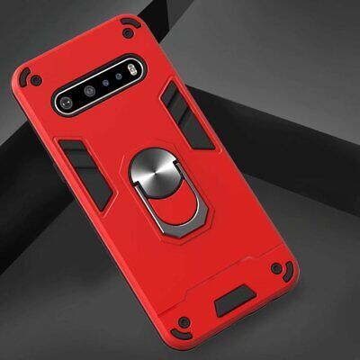 LG V60 Thinq 5G Anti-Drop Hybrid Magnetic Hard Armor Case with Ring Holder for LG V60