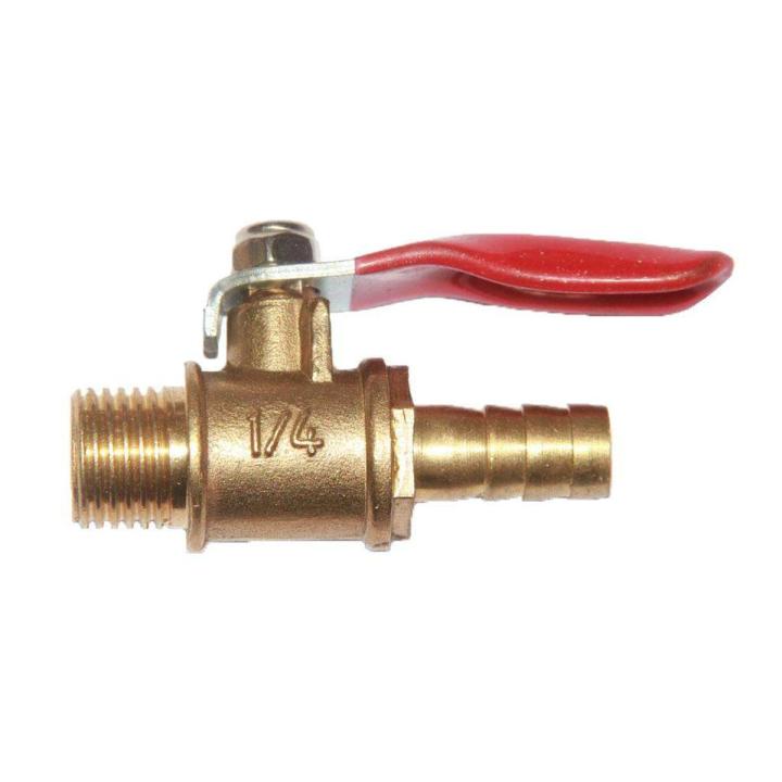 Female x Male 1/4inch Brass Fluid Air Gasoline Ball Valve Shut Off Switch Lever, Switch Valves