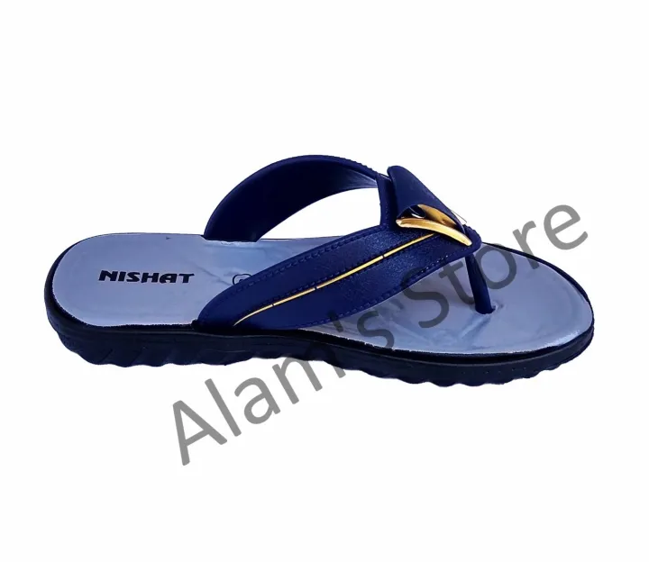 Navy%20Blue%20Rubber%20Flip%20Flop%20Slippers%20For%20Women%20-%20Image%204