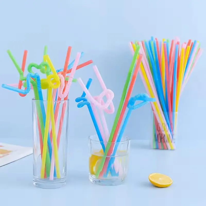 Reusable Colorful Plastic Straws