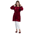 Stylish Maroon Velvet Top for Girls - Luxe Velvet Top For Young Women - Girlz Plain Maroon Velvet Top for Winter - Winter Maroon Casual Shirt for Women. 