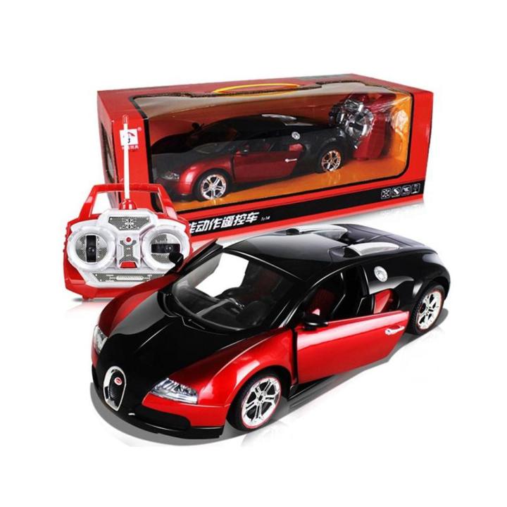 R C Bugatti Car With Opening Doors Function Rechargeable Red Daraz.pk