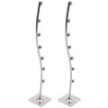 2X Wall Mount Waved Waterfall Hanger Rack 7 Beads Garment Display Hooks. 
