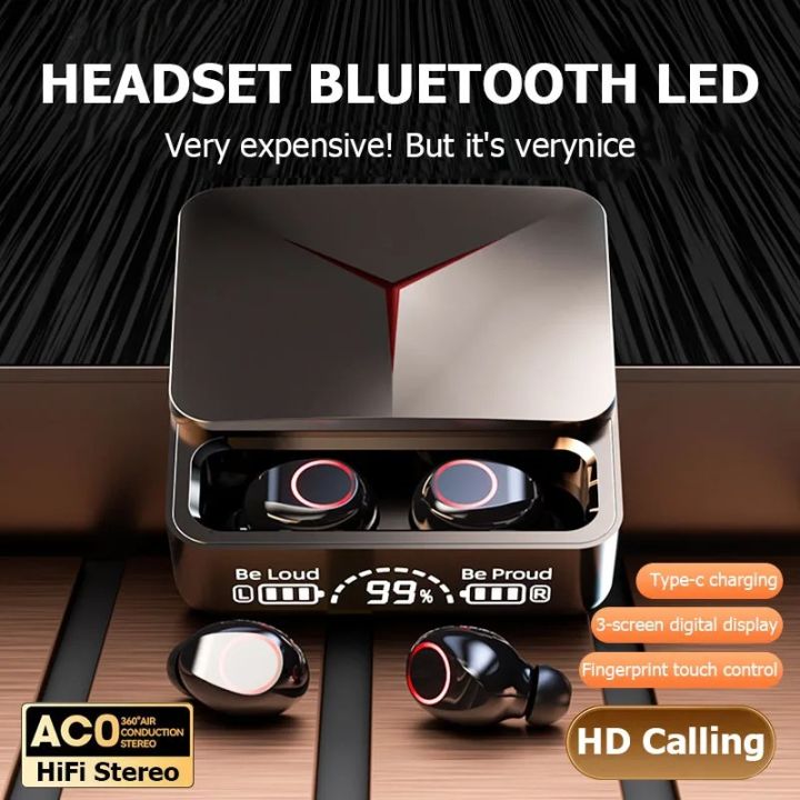 Delenzo Mart Original TWS M90 Wireless Headphones Sliding Cover Gaming Earphone Bluetooth 5.3 Sport Earbuds Music Headsets