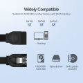 Ugreen SATA Cable 3.0 to Hard Disk Drive SSD HDD Sata 3 Straight Right-angle Cable for Asus MSI Gigabyte Motherboard Cable Sata. 