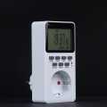 Timer socket big screen programmable digital plug timer Time Switch 12/24 HOURS Digital Timer AL-06 Electronic Digital Mains EU Plug In Timer Switch Socket with US Plug Adapter (White). 