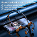 Bone Conduction Headphones Bluetooth Wireless Waterproof Comfortable Wear Open Ear Hook Light Weight Not In-ear Sports Earphones. 