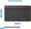 FINTIE Wireless Keyboard Compatible with iOS & Android System, 10 inch USB Rechargeable Bluetooth Keyboard Compatible with iPad/Samsung/Lenovo/Huawei, QWERTY UK Layout. 