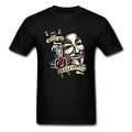 Old School Vendetta T Shirt Mask Rose Men T-shirt V For Vendetta Tshirt Mysterious Designer Tops Vintage Tees Father Day. 