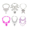 20 Set Fashion Girl Doll Toy Dresses Outfit Clothes Costume Doll Accessories Compatible For Barbie Dolls（10x dresses+6x necklaces+4x glasses）. 