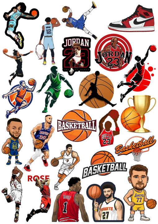 Jordan Sticker Sign Basketball Stickers Jordan Sticker Air Jordan Sneakers Art Sports ...