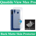 QMobile_View Max Pro Back Matte Protector Anti-Slip Soft Skin Sheet Film With Sides Cover Protection Carbon Fiber For QMobileView Max Pro - Transparent. 