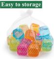 Pack of 10 Reusable Silicone Ice Cube Multi shape - Reusable Ice Cube, Fake Plastic Freezable Silicone Ice Cubes for Drinks, Wine non melting cooling Artificial Ice Cubes for Cooler multicolor. 