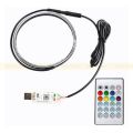 LED Symphony Ambient Light For Car 1 Pcs Strip 110cm App And Remote Control Atmosphere Light Through USB 64 Color Acrylic Neon Strip RGB For Car Interior Dashboard. 