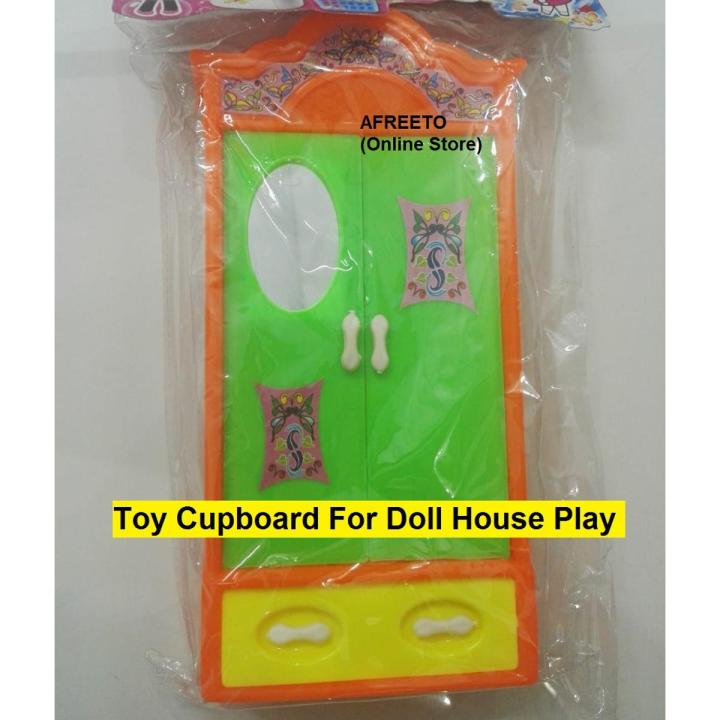 Toy cupboard mini Almari For Doll House Play for Girls