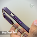 Clear Case with Deep Purple Border for iPhone 14 Pro. 