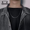 Unisex Necklace Stylish Titanium Steel Snake Chain Necklace Trendy Collarbone Jewelry for Men Women Fashionable Black Top Accessory Ideal for Southeast Asian Buyers Elegant Necklace. 