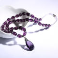 Al Asar Trends High Quality Stone Earrings Necklace Set Purple Stone Jewelry Set for Women Vintage Party Jewelry Gift. 