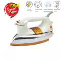 De-Luxe Heavy Duty Dry Iron Ni-22AWT 1000W – Non-Stick Soleplate Automatic Temperature Control for All Fabrics, Long Life Iron 220V Powerful Press – Smooth & Efficient Ironing Performance. 