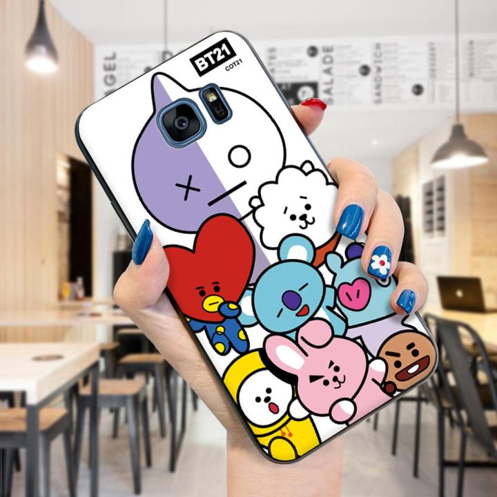 UCUC for Samsung S7 Edge Case Korean Group BTS Cover Shockproof Soft Silicone Ultra Thin TPU Phone Case