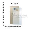 Samsung Galaxy A3 2016 Back Matte Protector Soft Skin Sheet Soft Film Protection For Samsung Galaxy A3 2016 A310 - 2Pcs. 